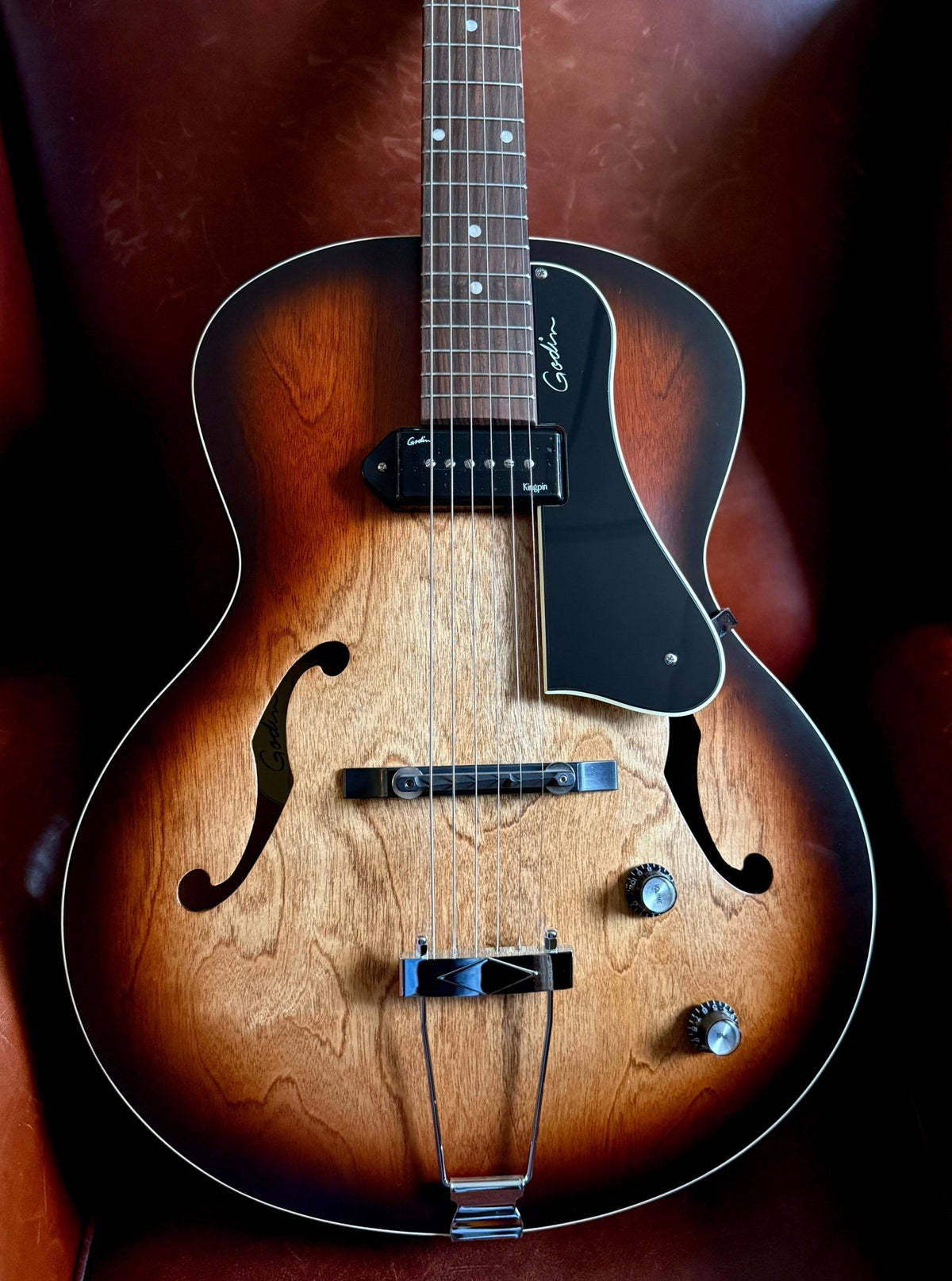 GODIN 5th Avenue Kingpin P90 Vintage Burst - Richards Guitars Of Stratford Upon Avon