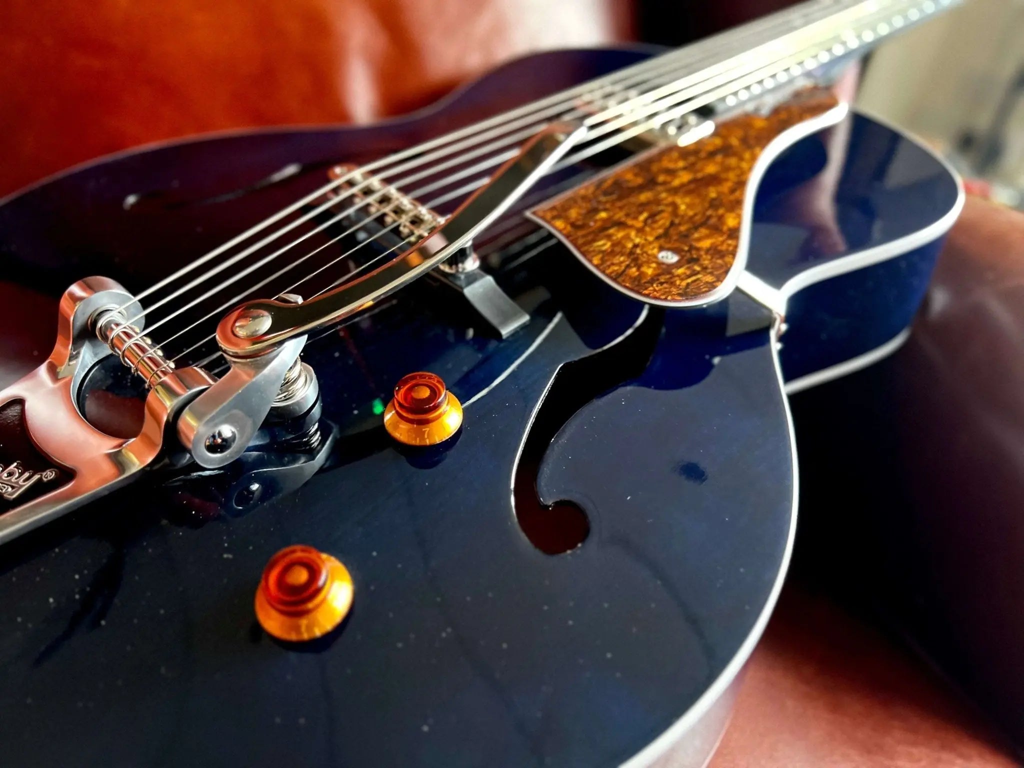 Godin 5th Avenue Nightclub Semi - Acoustic Guitar ~ Indigo Blue - Richards Guitars Of Stratford Upon Avon