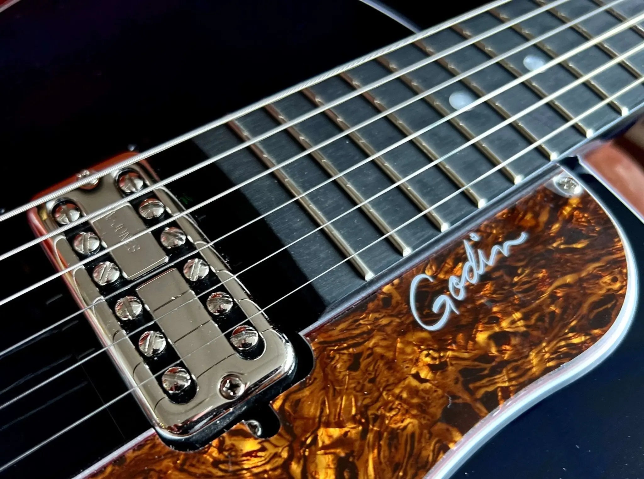 Godin 5th Avenue Nightclub Semi - Acoustic Guitar ~ Indigo Blue - Richards Guitars Of Stratford Upon Avon