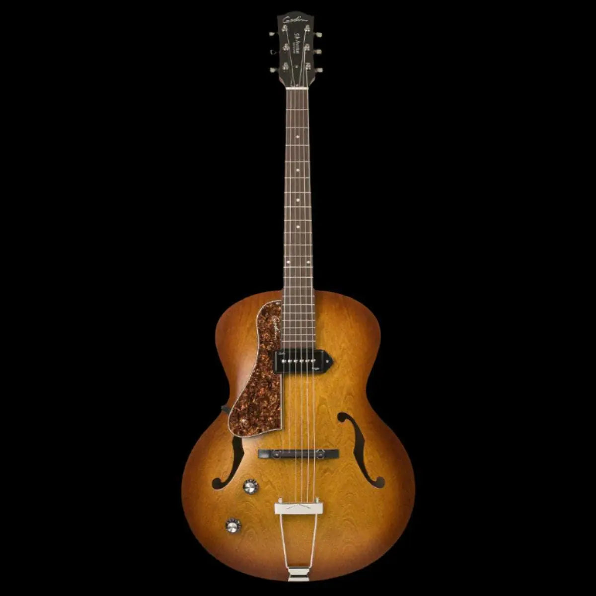 Godin 5th Avenue P90 Semi - Acoustic Guitar ~ Left Hand ~ Cognac Burst Kingpin - Richards Guitars Of Stratford Upon Avon