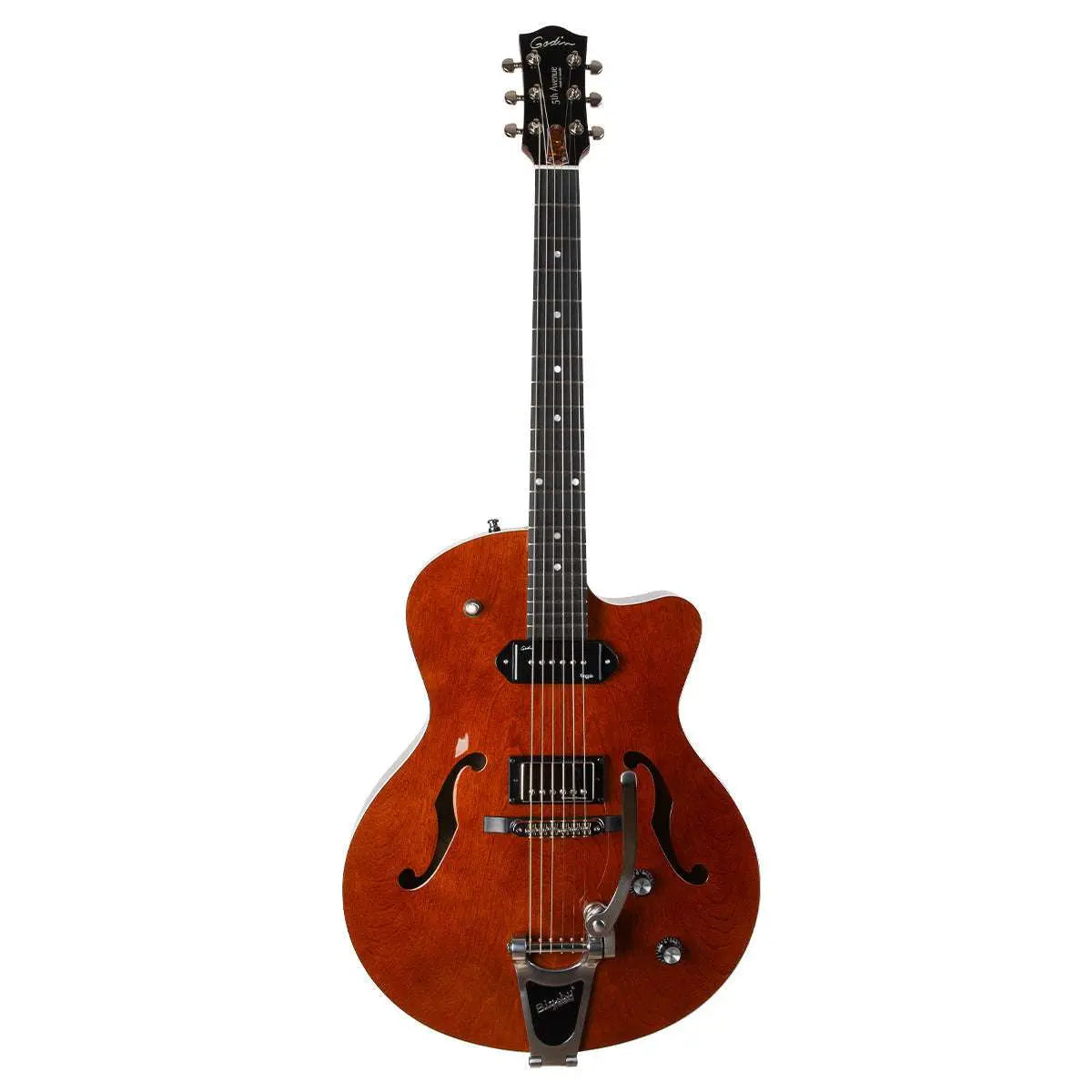 Godin 5th Avenue Semi - Acoustic Guitar ~ Uptown Havana Burst - Richards Guitars Of Stratford Upon Avon