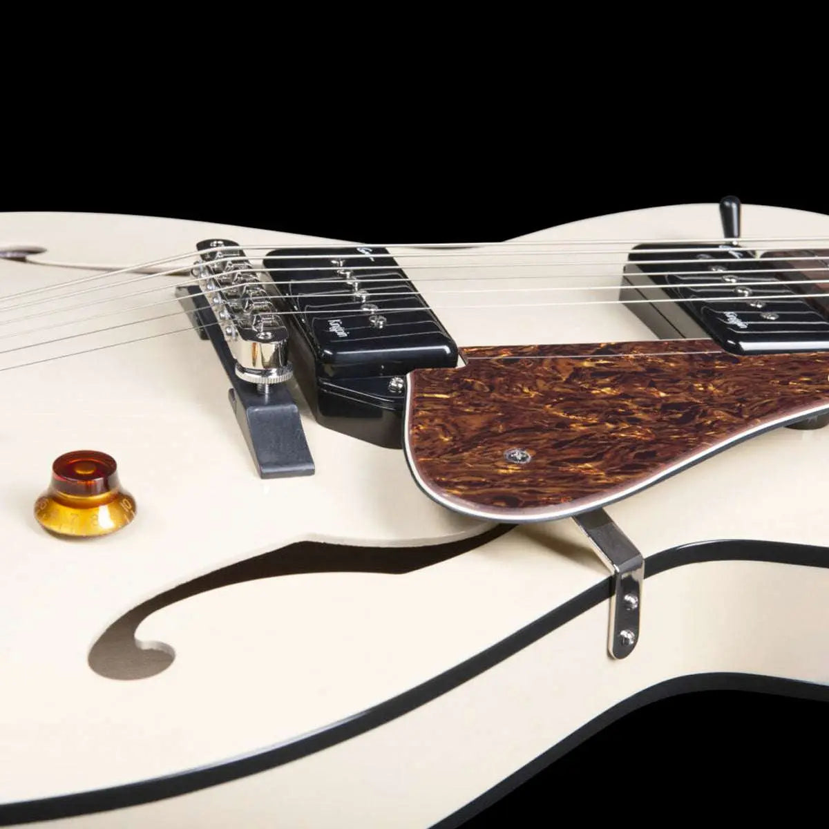 Godin 5th Avenue Thin Line Kingpin P90 Semi - Acoustic Guitar ~ Trans Cream - Richards Guitars Of Stratford Upon Avon