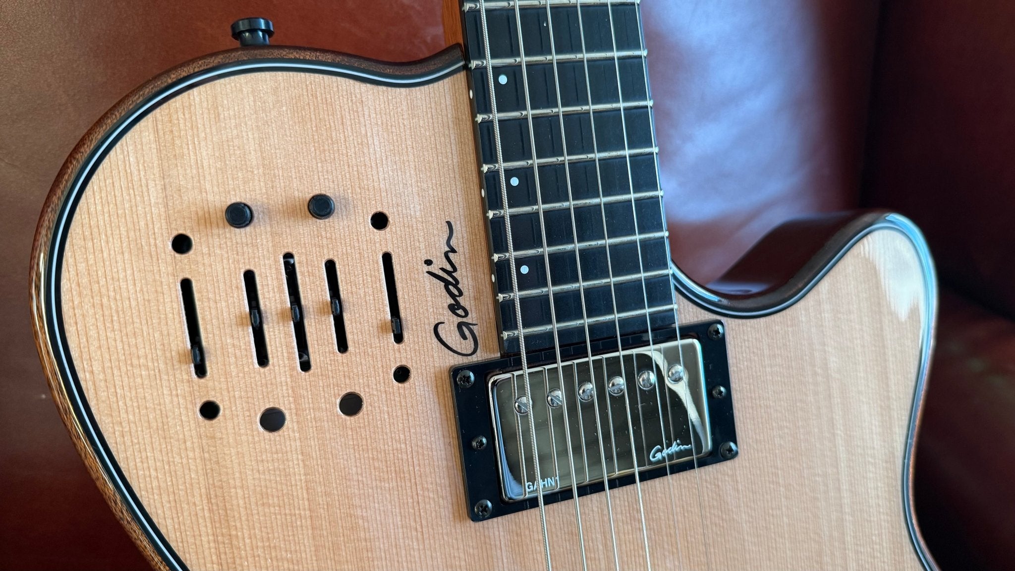 Godin A6 Ultra Deluxe Electic / Electro Acoustic Hybrid Guitar - Richards Guitars Of Stratford Upon Avon