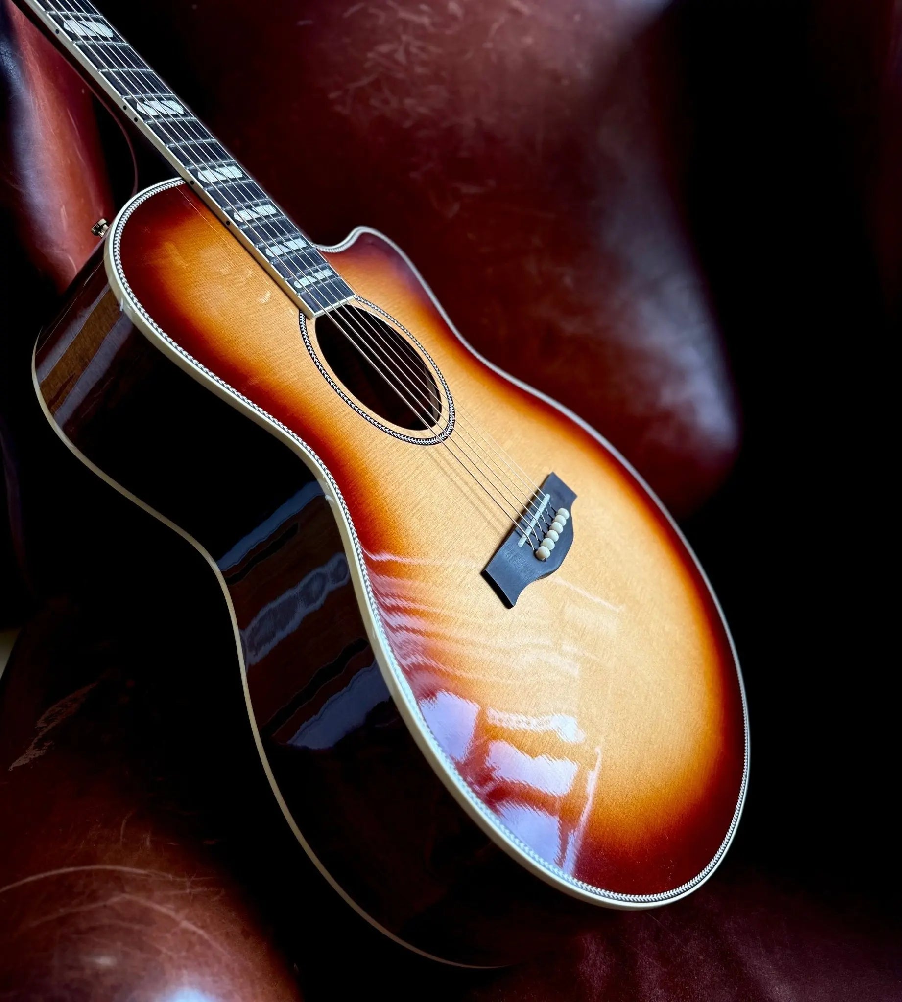 Buy Godin Connaisseur MJ Sunsetburst Maho Electro Acoustic Guitar