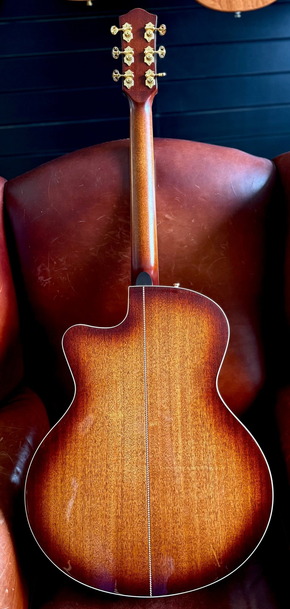 Godin Connaisseur MJ Sunsetburst Maho Electro Acoustic Guitar - Richards Guitars Of Stratford Upon Avon