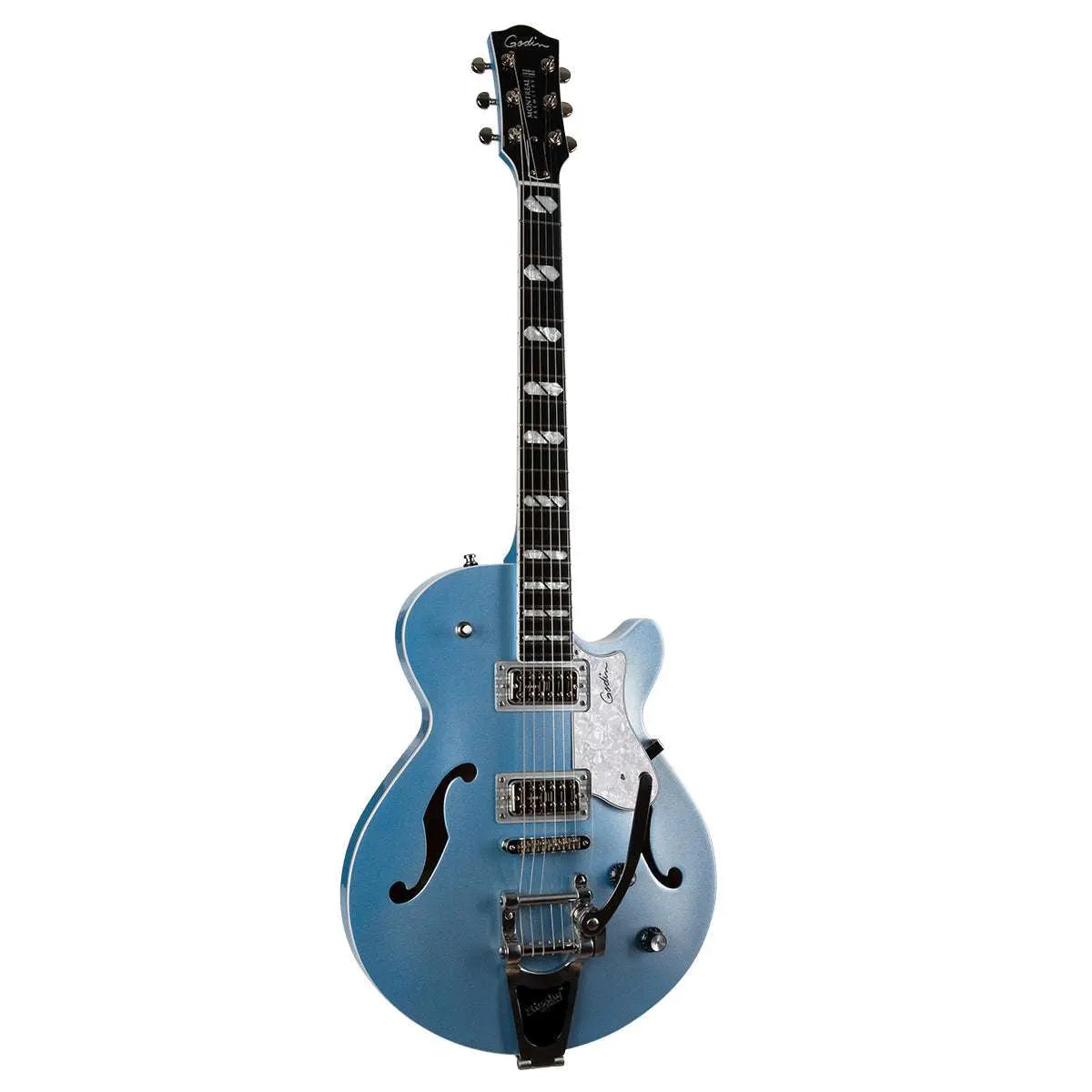 Godin Montreal Premiere LTD Imperial Semi - Acoustic Guitar ~ Blue with Bag - Richards Guitars Of Stratford Upon Avon
