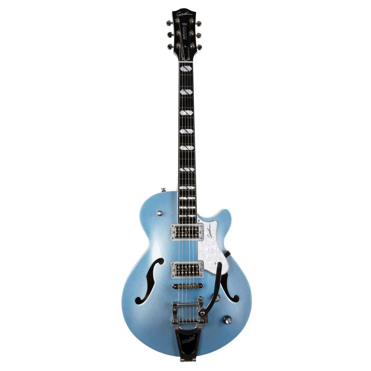 Godin Montreal Premiere LTD Imperial Semi - Acoustic Guitar ~ Blue with Bag - Richards Guitars Of Stratford Upon Avon