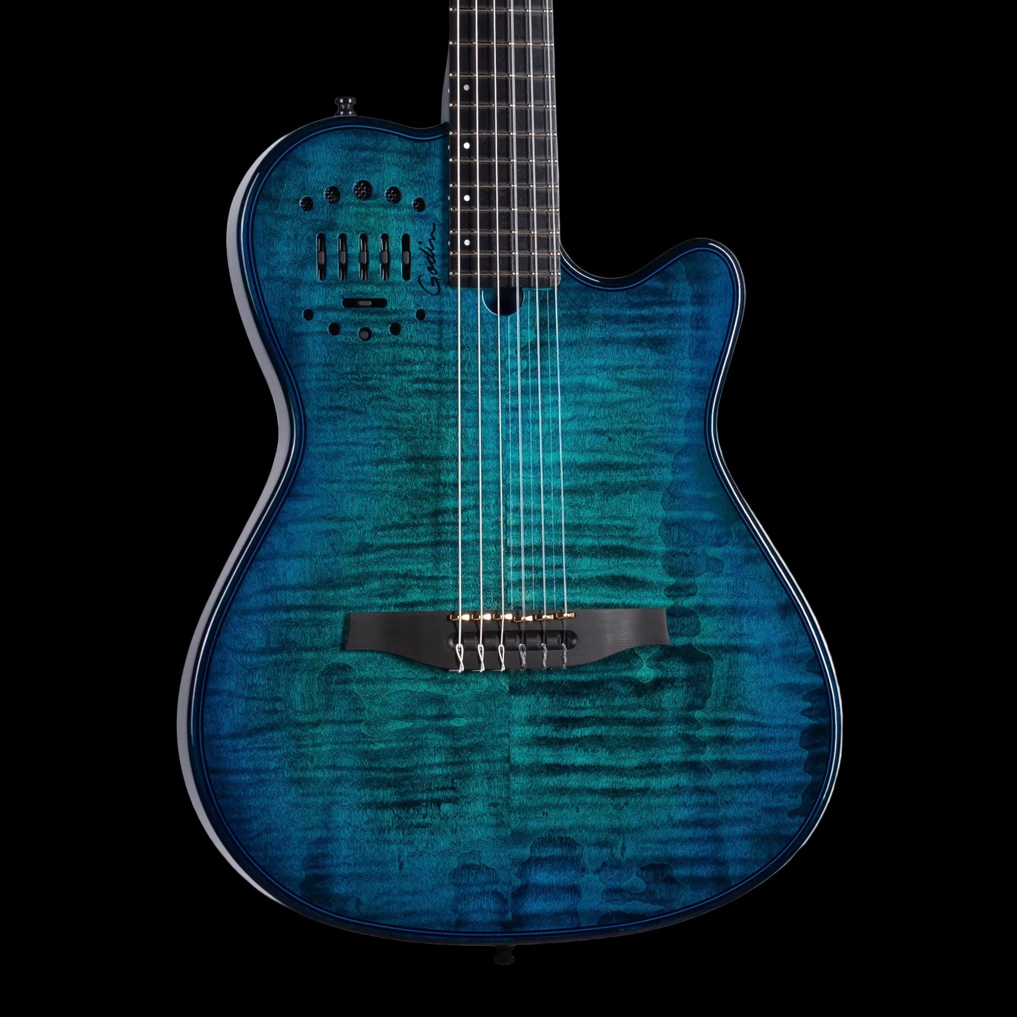 Godin Multiac Nylon Oceanburst LTD - Richards Guitars Of Stratford Upon Avon