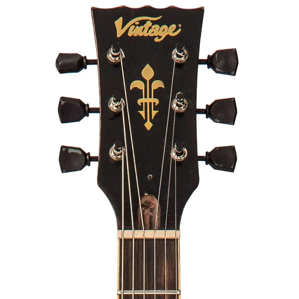 IN BUILD: - Vintage V100 ProShop Unique ~ Cherry Sunburst - Richards Guitars Of Stratford Upon Avon