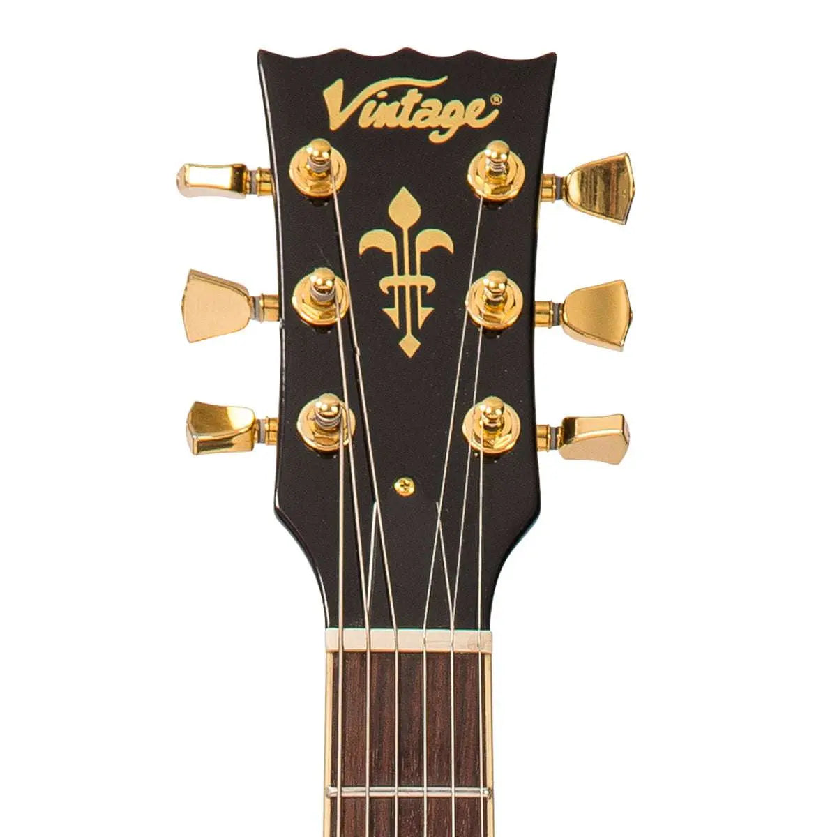 IN BUILD: – Vintage V100 ProShop Unique ~ Green Quilt - Richards Guitars Of Stratford Upon Avon