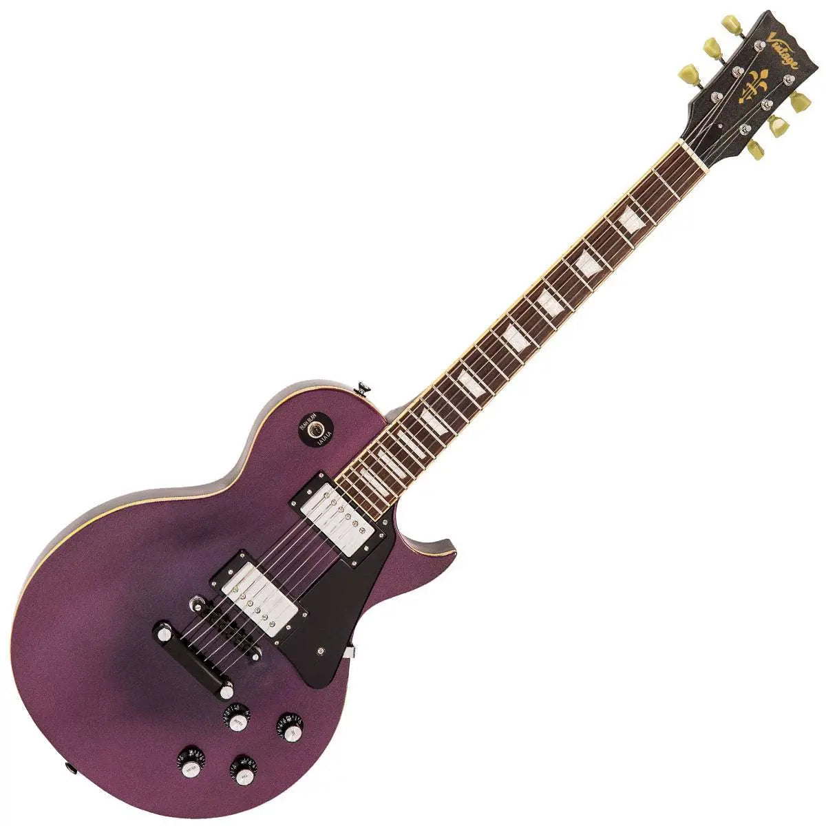 IN BUILD: - Vintage V100 ProShop Unique ~ Metallic Purple - Richards Guitars Of Stratford Upon Avon