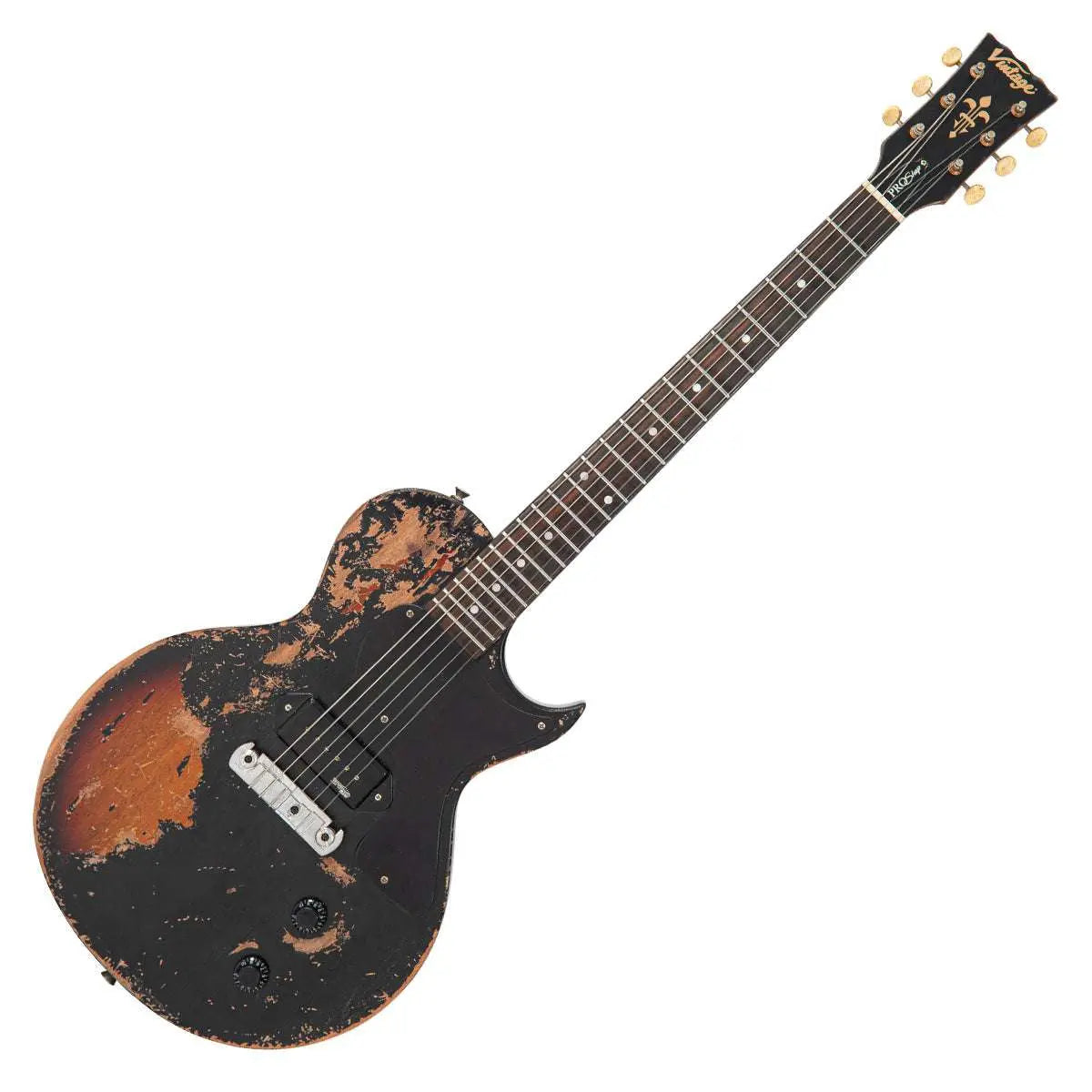 IN BUILD: - Vintage V120 ProShop Custom Build ~ Heavy Distressed / Black (Contact: Richards Guitars. www.rguitars.co.uk) - Richards Guitars Of Stratford Upon Avon