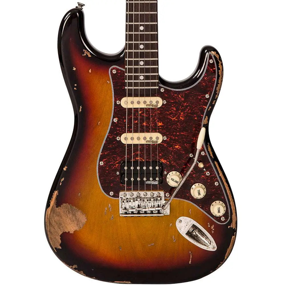 IN BUILD: - Vintage V6 ProShop Unique ~ Sunset Sunburst - Richards Guitars Of Stratford Upon Avon