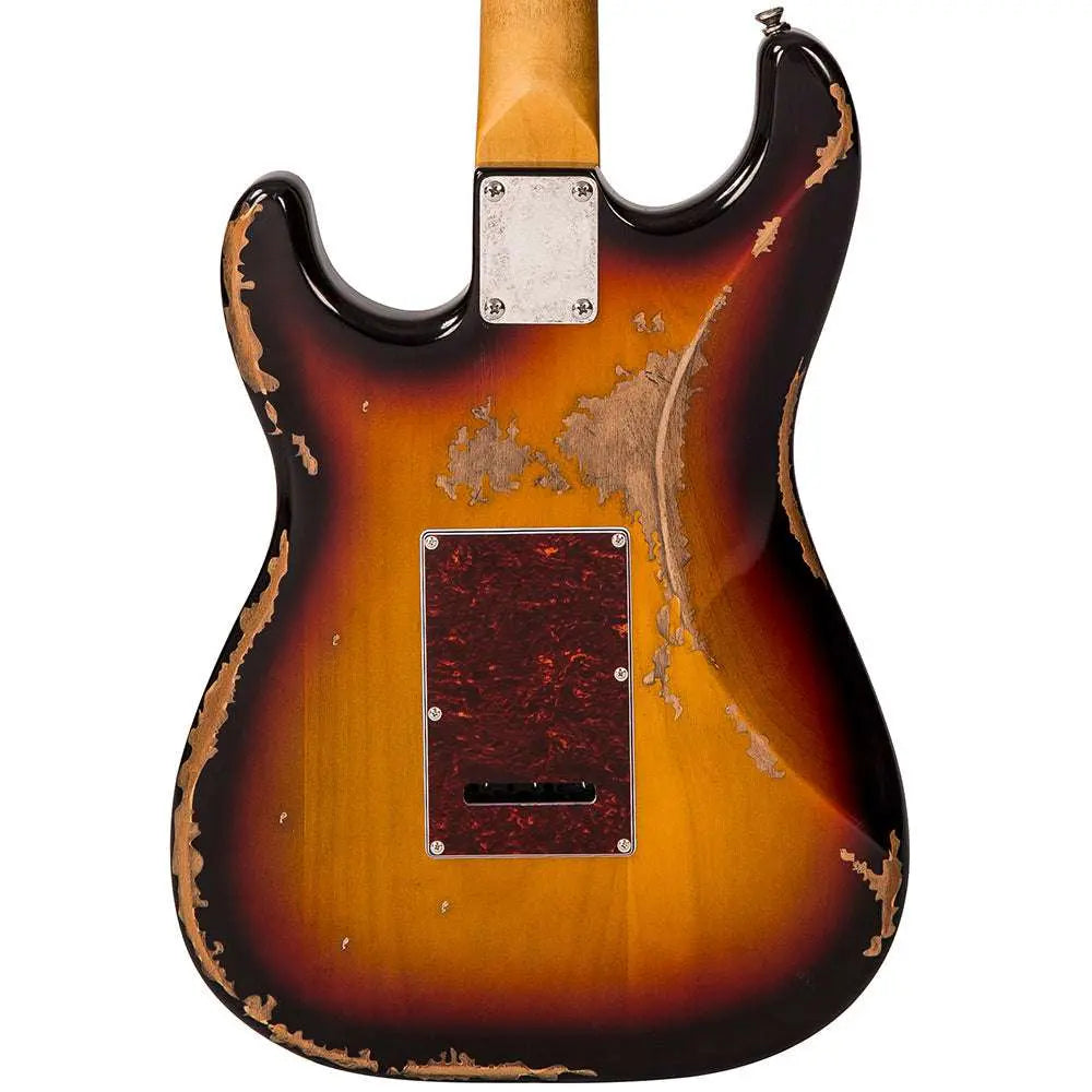 IN BUILD: - Vintage V6 ProShop Unique ~ Sunset Sunburst - Richards Guitars Of Stratford Upon Avon