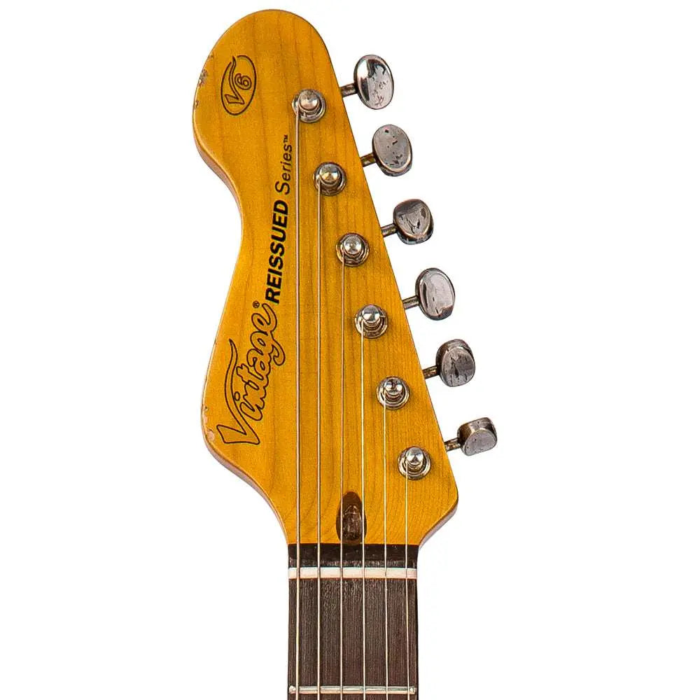 IN BUILD: - Vintage V6 ProShop Unique ~ Vintage White - Richards Guitars Of Stratford Upon Avon