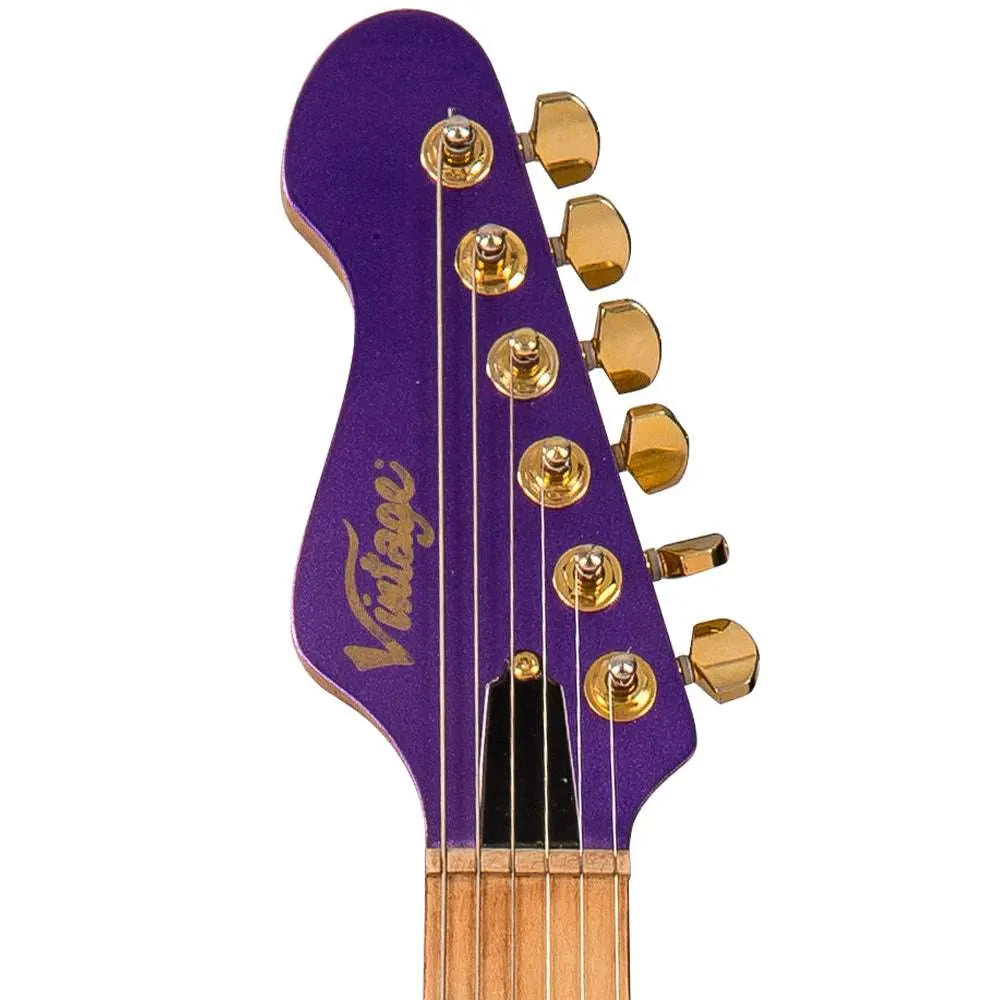 IN BUILD: - Vintage V6M24 ProShop Unique ~ Pasadena Purple - Richards Guitars Of Stratford Upon Avon