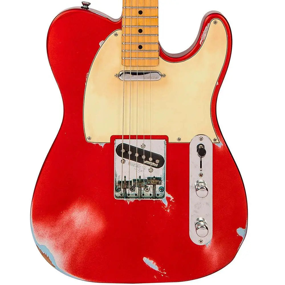 IN BUILD: - Vintage V75 ProShop Unique ~ Red - Richards Guitars Of Stratford Upon Avon