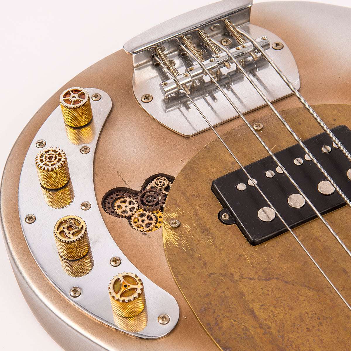 IN BUILD: - Vintage V96 ProShop Unique ~ Steam Punk Silver/Bronze - Richards Guitars Of Stratford Upon Avon