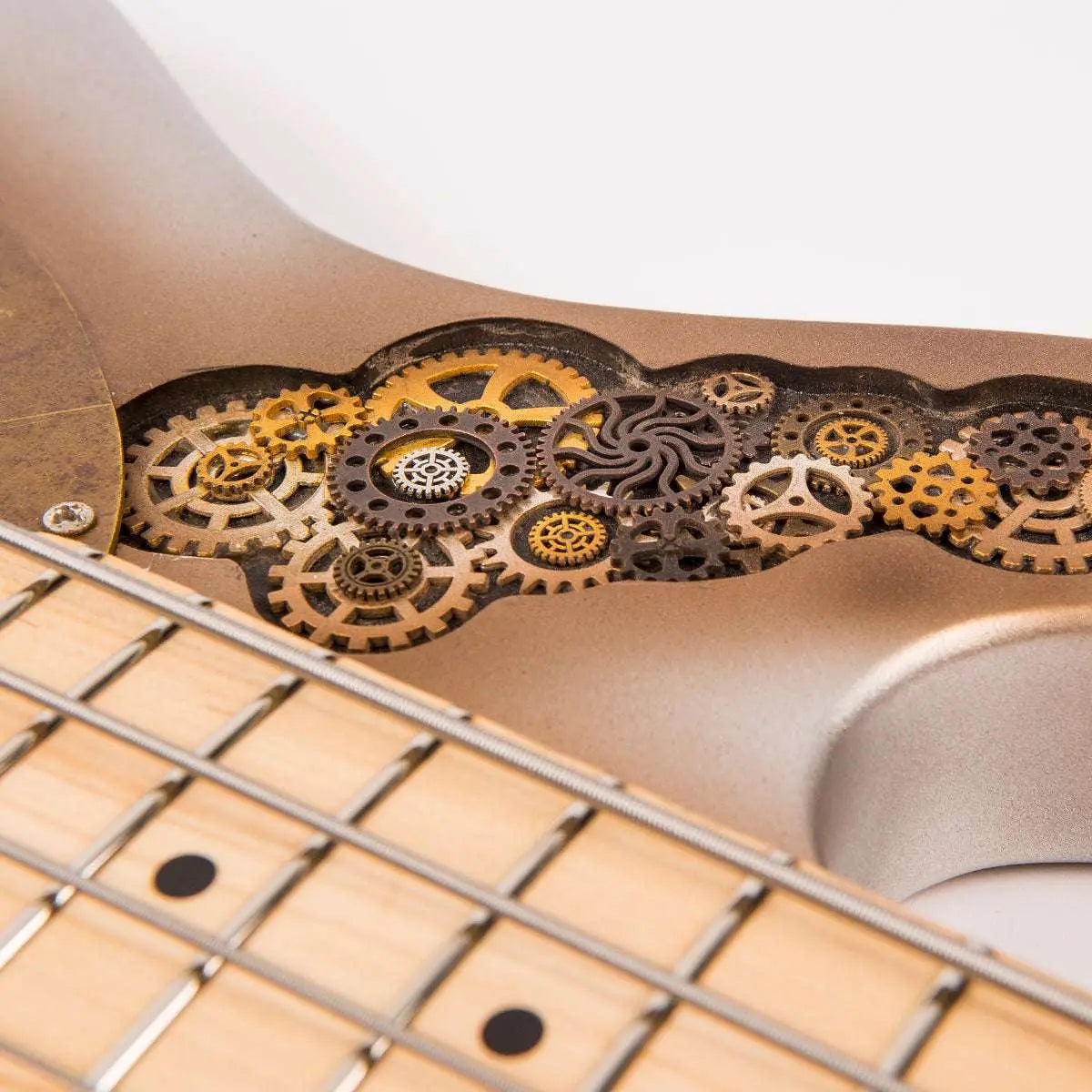 IN BUILD: - Vintage V96 ProShop Unique ~ Steam Punk Silver/Bronze - Richards Guitars Of Stratford Upon Avon