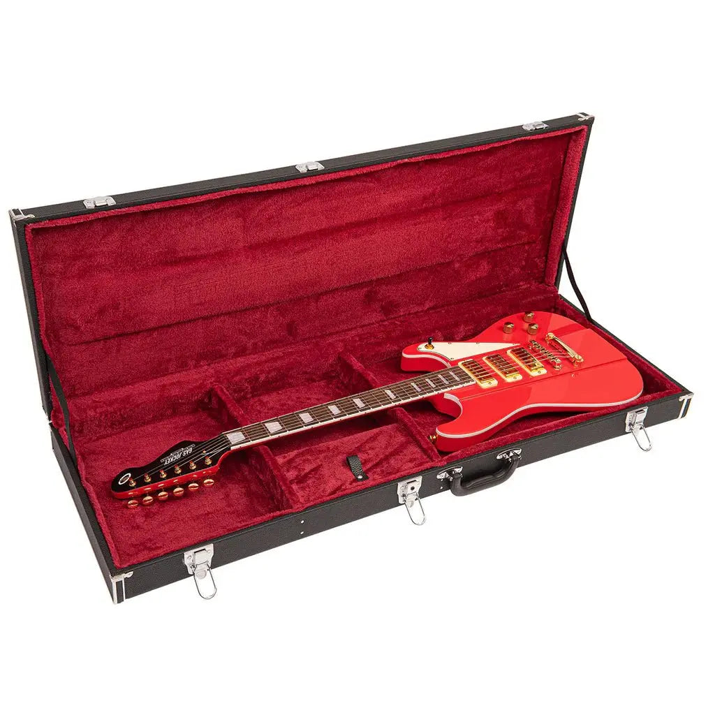 Joe Doe 'Gas Jockey' Electric Guitar by Vintage ~ Gas Pump Red with Case - Richards Guitars Of Stratford Upon Avon