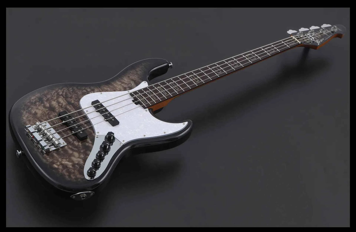 Keipro KJB-Deluxe Pro Q-R Act HTBK Bass Guitar