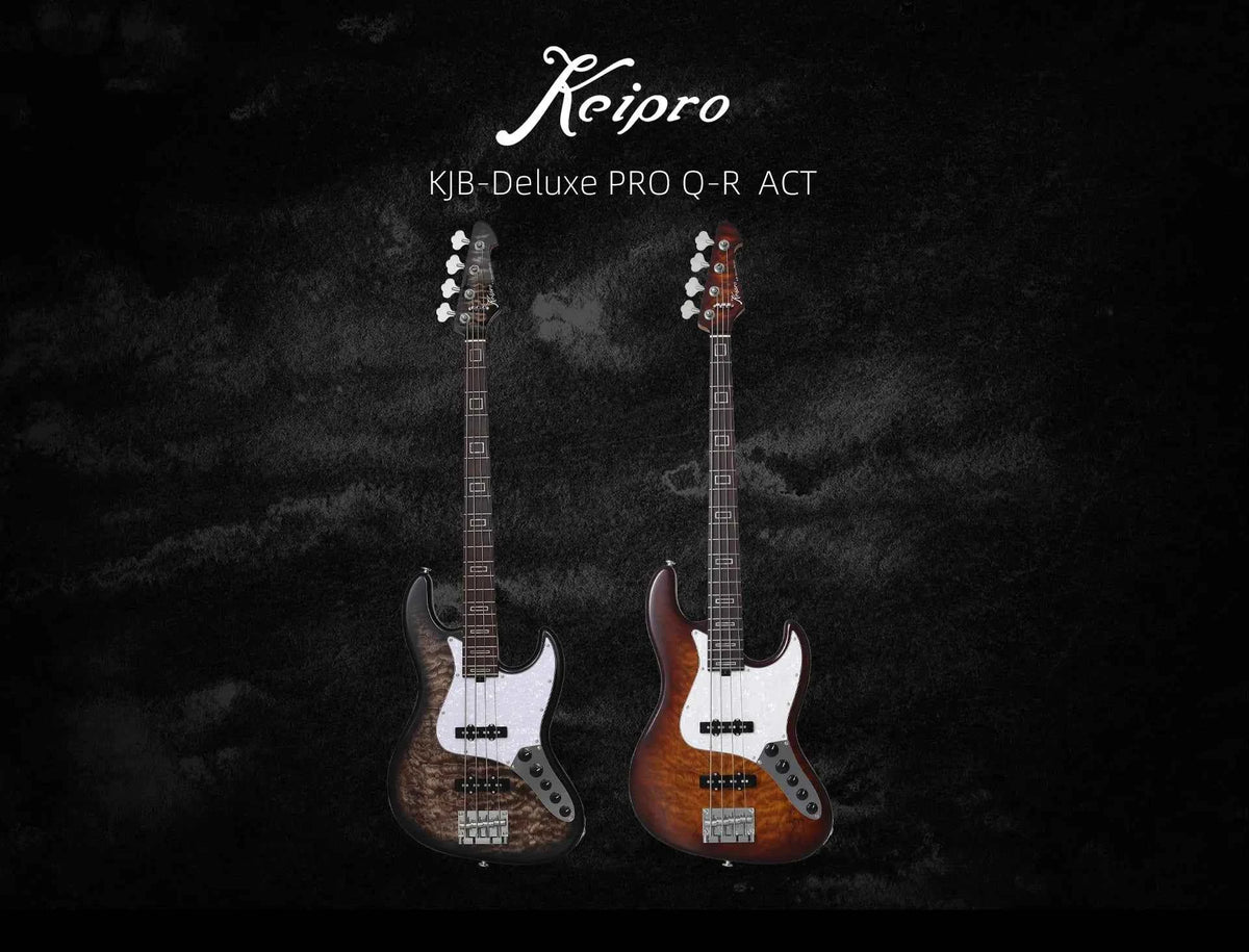 Keipro KJB-Deluxe Pro Q-R Act HTSB Bass Guitar