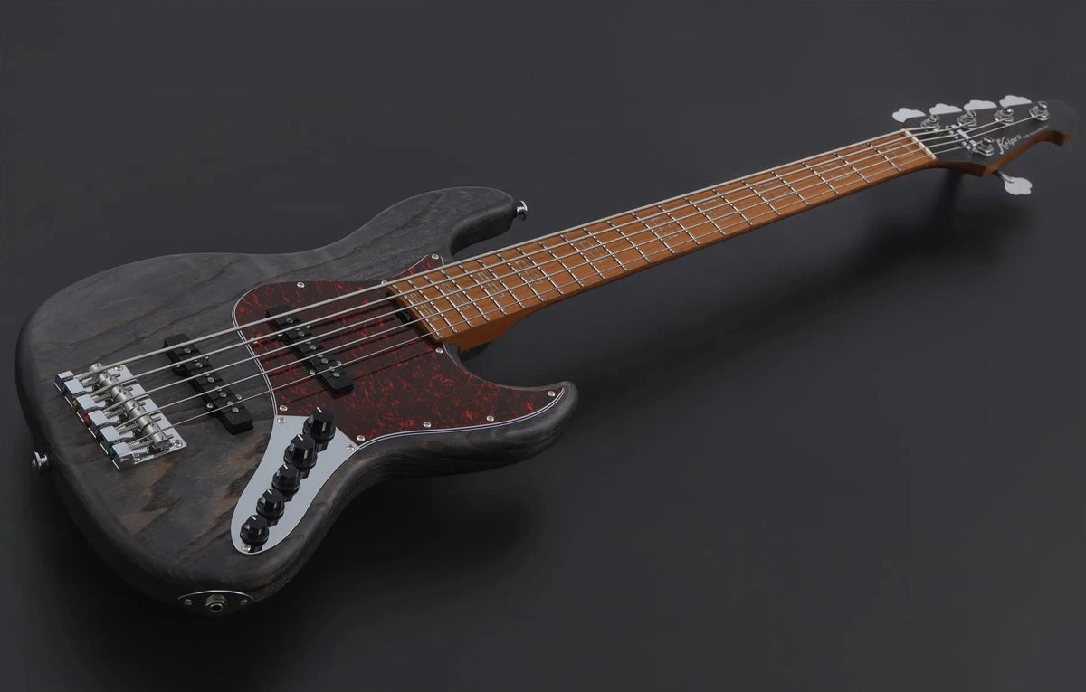 Keipro KJB5-Deluxe Pro Ash-M-Act Bass Guitar - Richards Guitars Of Stratford Upon Avon