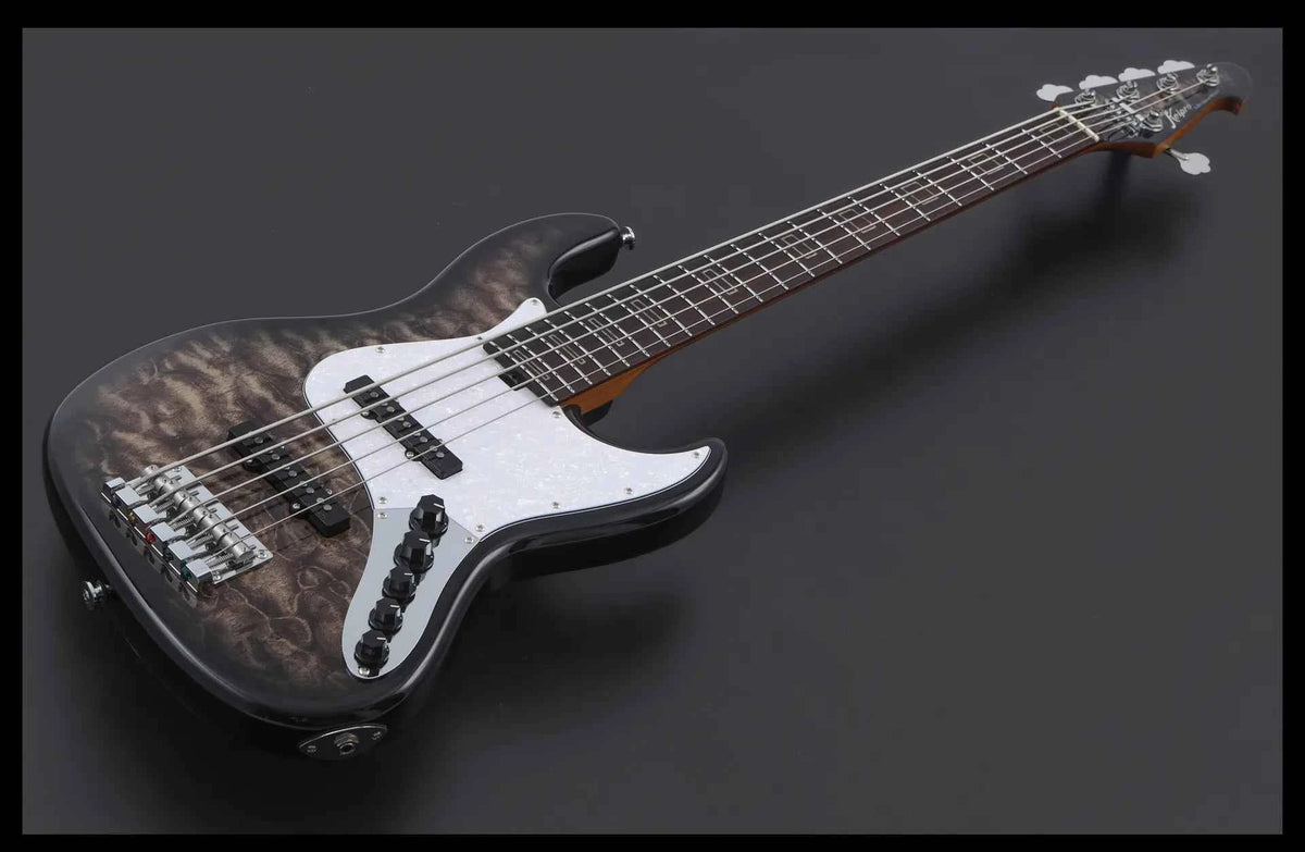 Keipro KJB5-Deluxe Pro Q-R Act HTBK Bass Guitar