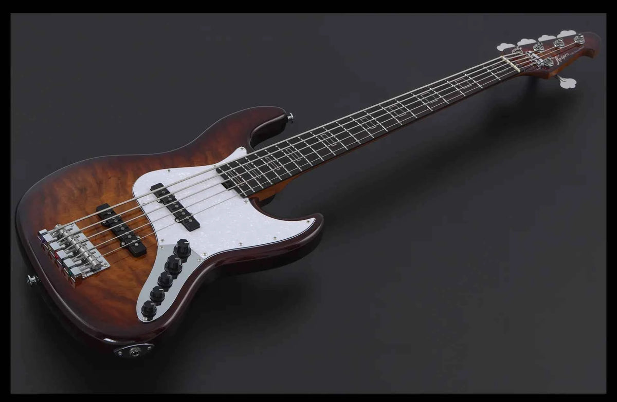 Keipro KJB5-Deluxe Pro Q-R Act HTSB Bass Guitar