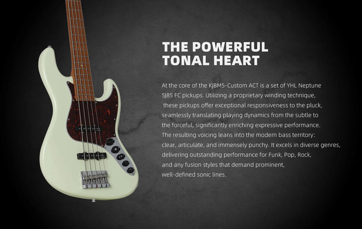 Keipro KJBM5-Custom Act OW Bass - Richards Guitars Of Stratford Upon Avon