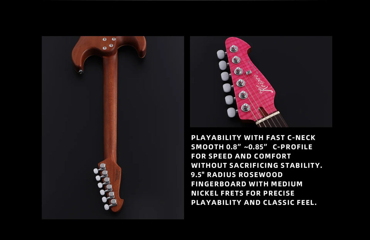Keipro KS Deluxe Pro S.S.H-PK Electric Guitar - Richards Guitars Of Stratford Upon Avon