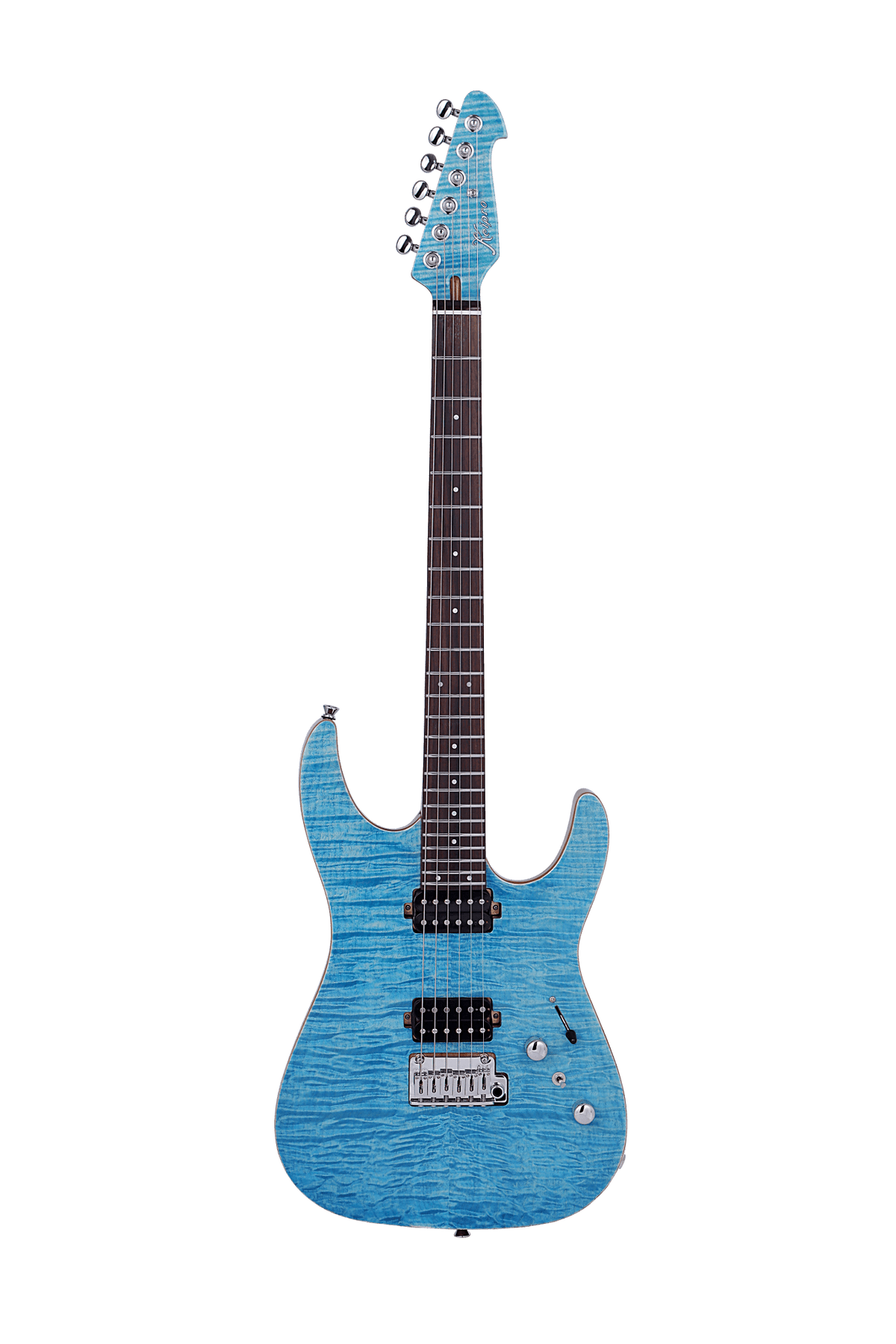 Keipro Modern Pro-F Deep Blue-TBL Electric Guitar - Richards Guitars Of Stratford Upon Avon