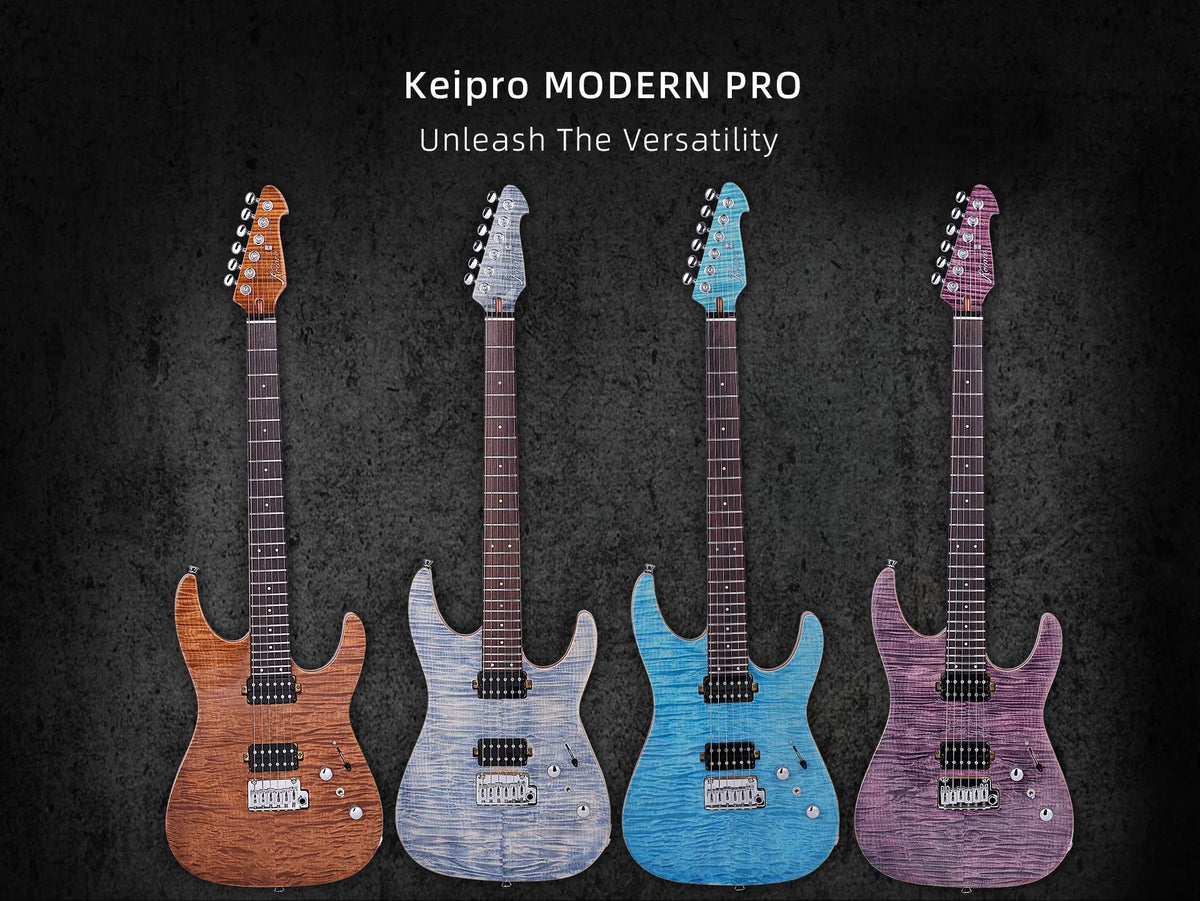 Keipro Modern Pro-F Light Indigo-TDB Electric Guitar - Richards Guitars Of Stratford Upon Avon