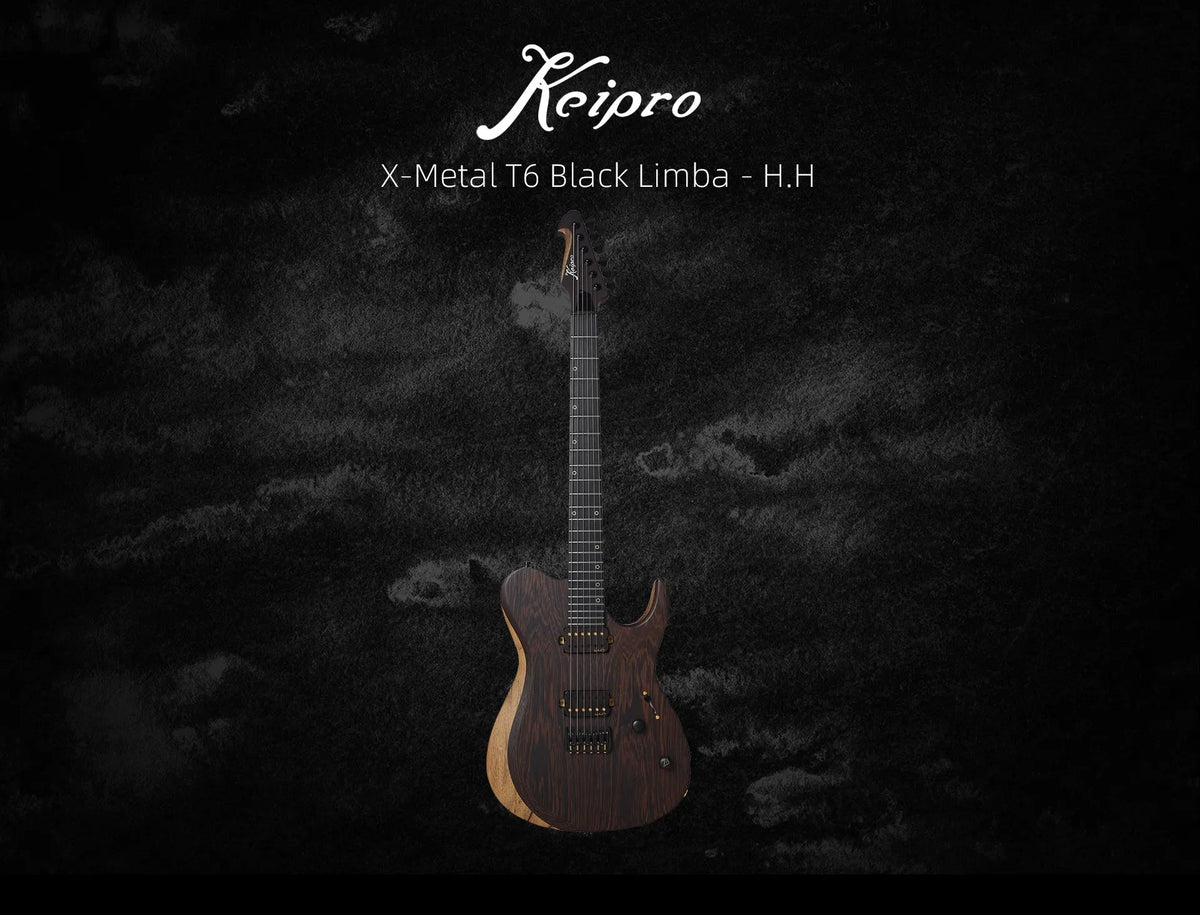 Keipro X-Metal T6 Black Limba H.H Electric Guitar - Richards Guitars Of Stratford Upon Avon