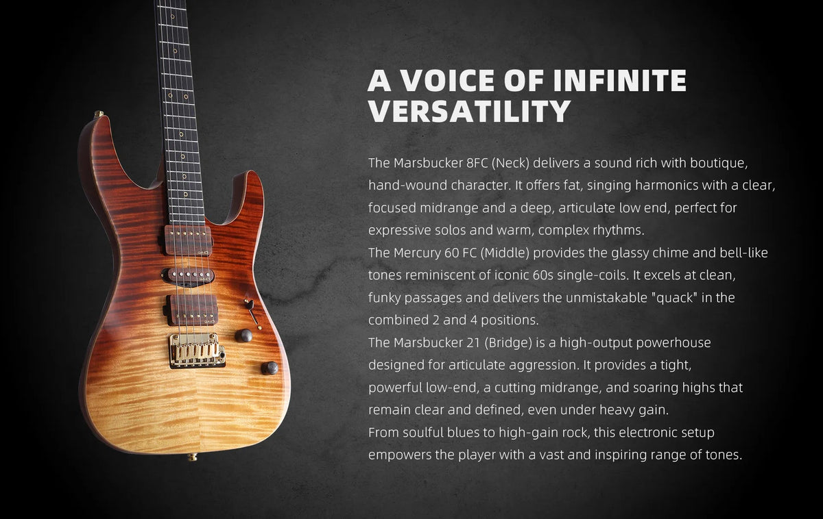 Kiepro Modern Custom Premium F-E H.S.H TBRS Electric Guitar - Richards Guitars Of Stratford Upon Avon