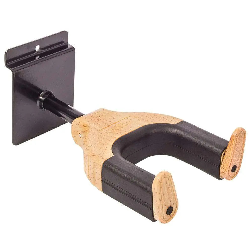 Kinsman Auto Lock Slatwall Guitar Hanger ~ Wood ~ Short - Richards Guitars Of Stratford Upon Avon