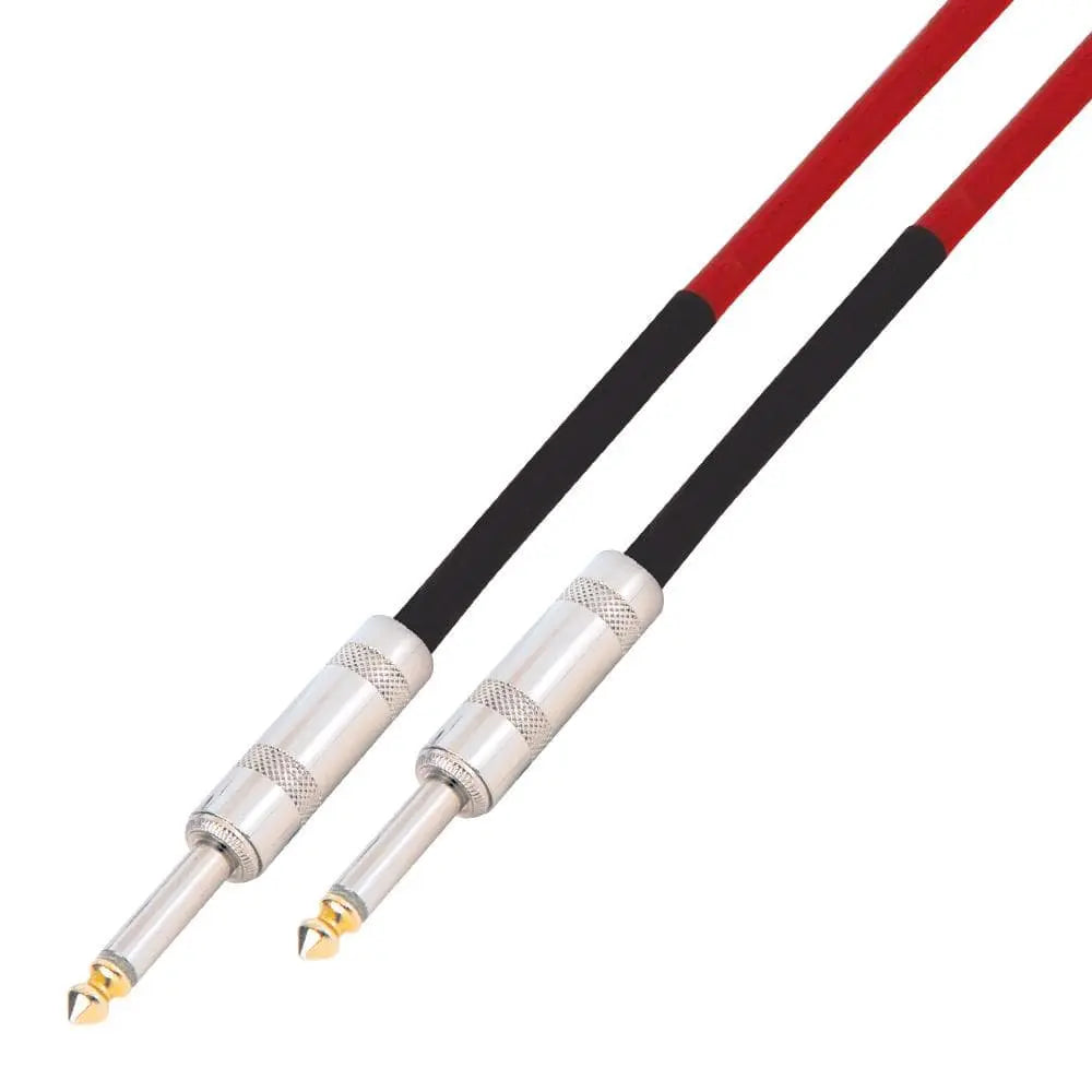 Kinsman Extra Vintage Tone Instrument Cable - Red - 20ft/6m - Richards Guitars Of Stratford Upon Avon