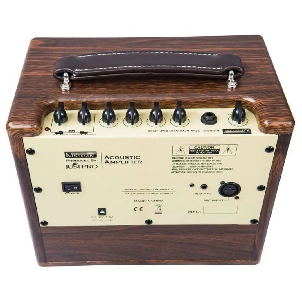 Kinsman KAA25 Portable Busking Acoustic Guitar Amplifier - Richards Guitars Of Stratford Upon Avon