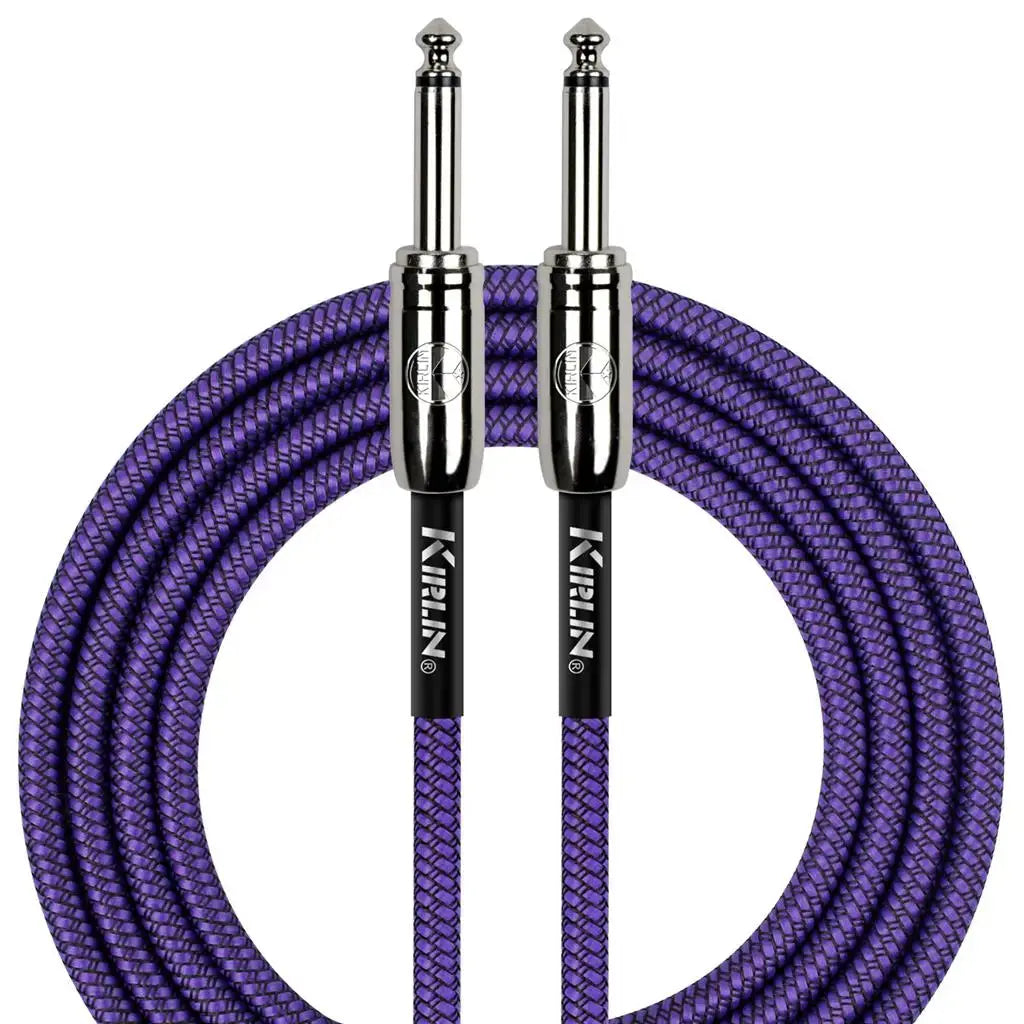 Buy Kirlin Fabric 10' Straight Blue Guitar Cable