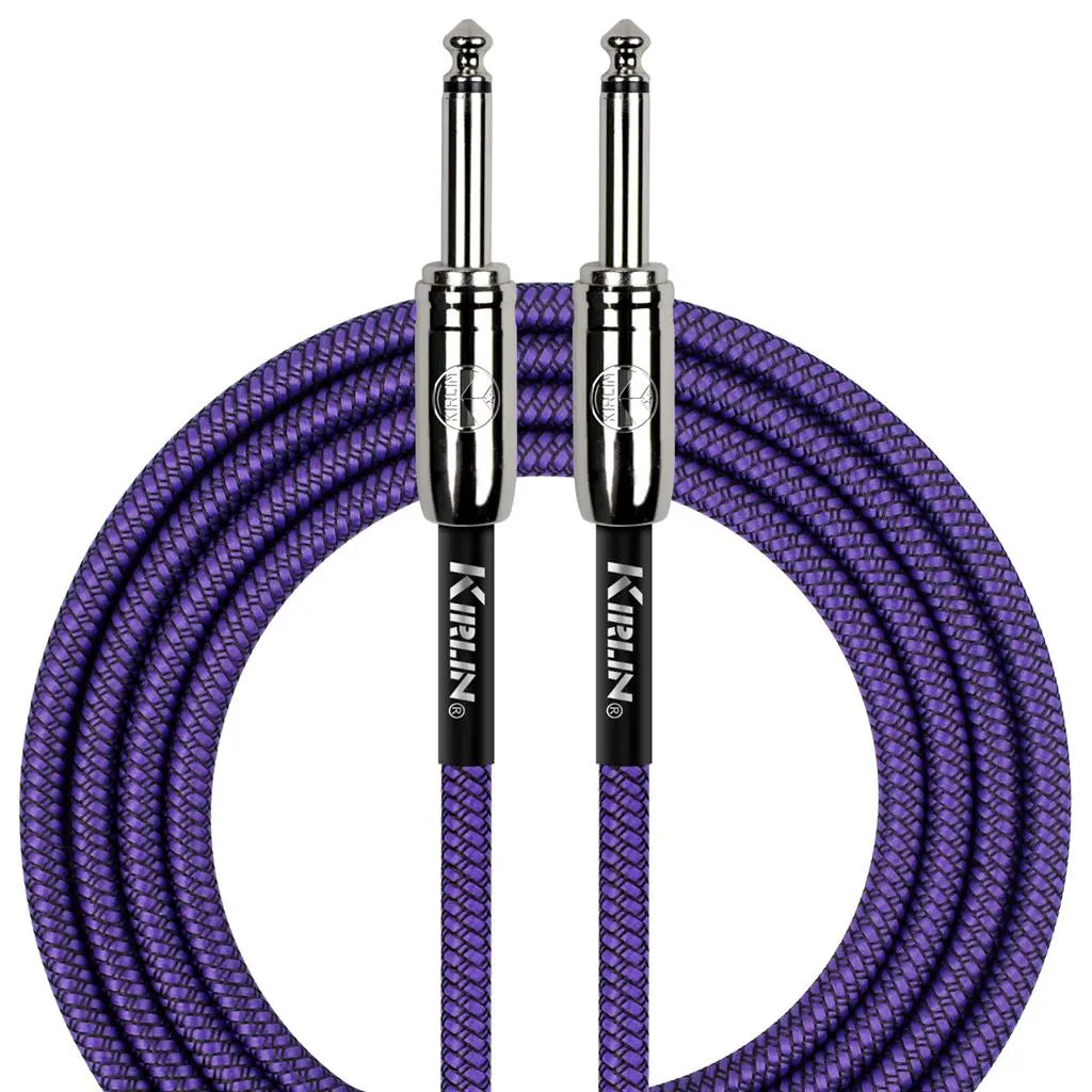 Buy Kirlin Fabric 10' Straight Purple Guitar Cable