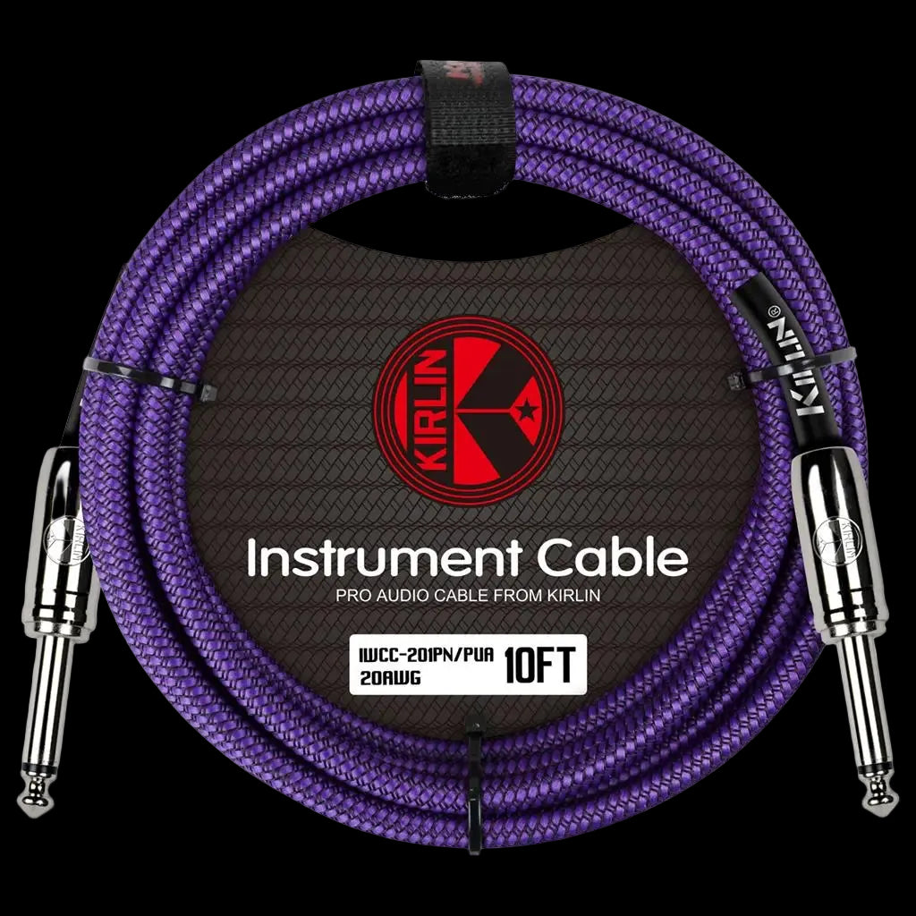 Buy Kirlin Fabric 10' Straight Purple Guitar Cable