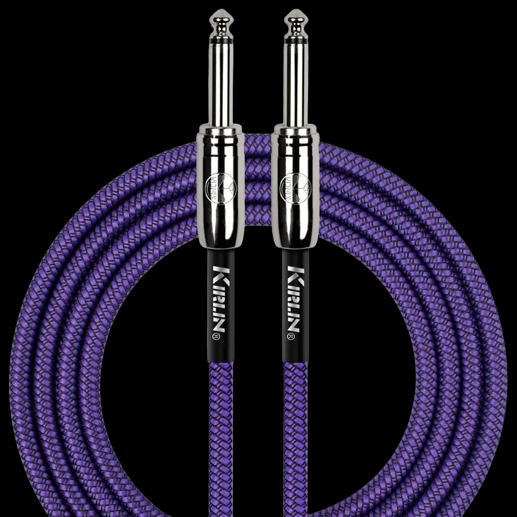 Buy Kirlin Fabric 20' Straight Purple Guitar Cable