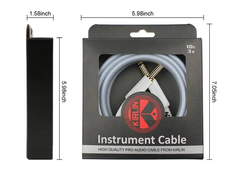 Buy Kirlin IPW201 WEG-BL Fabric Gel 20' Straight Blue Guitar Cable