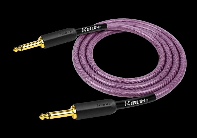 Kirlin IPW201BG - PU Fabric Gel 20' Straight Purple Guitar Cable - Richards Guitars Of Stratford Upon Avon