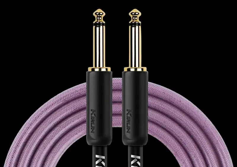 Kirlin IPW201BG - PU Fabric Gel 20' Straight Purple Guitar Cable - Richards Guitars Of Stratford Upon Avon