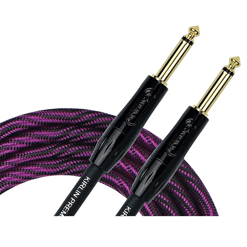 Buy Kirlin Premium Wave Fabric 10' Straight Purple Guitar Cable