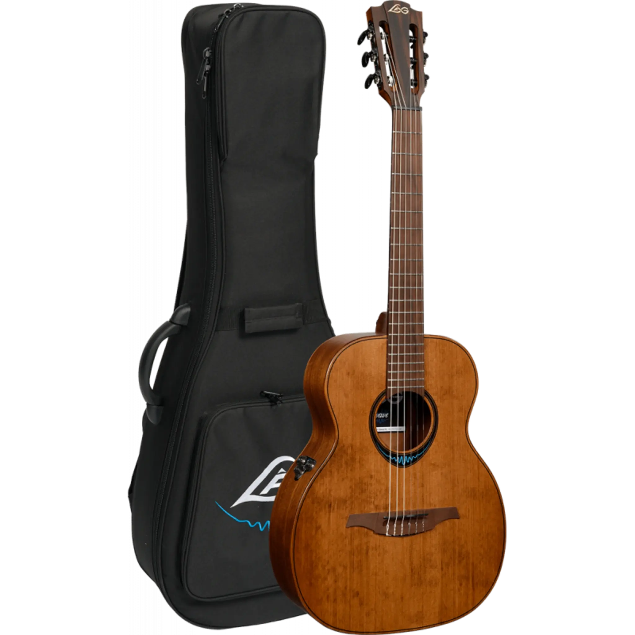 LAG Bluewave Travel TNBW1TE - BRW Nylon Smart Travel Electro - Richards Guitars Of Stratford Upon Avon