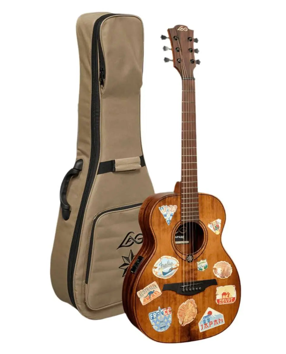 LAG Escapade Globe Trotter Electro Acoustic Travel Guitar - Richards Guitars Of Stratford Upon Avon