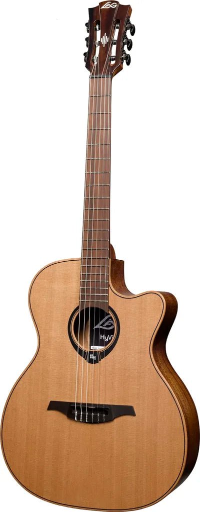 LAG HyVibe 10 H2 - Nylon Auditorium Cutaway Electro - Richards Guitars Of Stratford Upon Avon