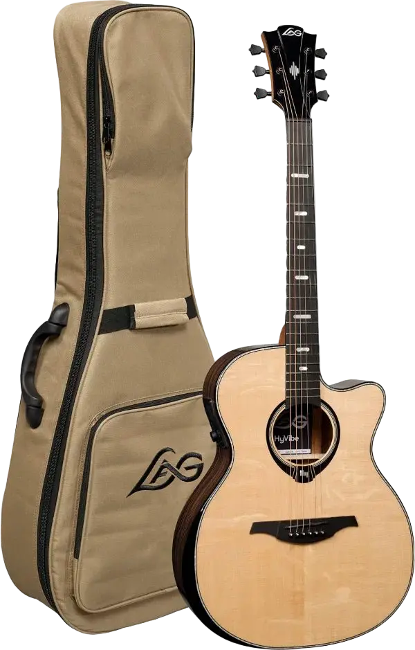 Buy LAG HyVibe 50 H2 - Grand Auditorium Cutaway Electro Acoustic Smart Guitar
